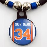 New York Knicks Jersey Necklace Personalized with Your Name and Number