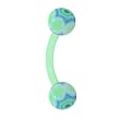 BIOPLAST Lime Blue MARRACAS Eyebrow Ring