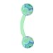 BIOPLAST Lime Blue MARRACAS Eyebrow Ring