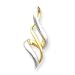14k Rhodium Diamond-Cut Slide Pendant