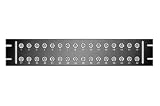 3.50 Panel, 32 Auto-Terminating BNC Adapters, 50 Ohm, Color: Black