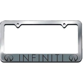 Buy Infiniti License Plate Frame with logo Chrome. by AutoAccessories now!
