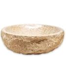 IMAGE OF Rustic Yellow Tan Granite Sink Rough Exterior - Polished Interior