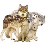 Sunsout Wolf Song Shaped 1000 Piece Jigsaw Puzzle