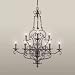 Eurofase Lighting 15981-011 Ancient Bronze with Silver Accents Leah Tuscan Nine Light Up Lighting Two Tier Chandelier from the Leah Collection