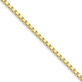 14k 2mm Box Chain Necklace - 16 Inch