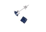 Sterling Silver 6mm Princess-Cut CZ Fashion Birthstone Earring in 6 Prong Setting, September
