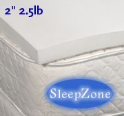 2 2.5lb. Sleep Zone Topper Twin