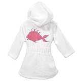 Tropical Hooded Bath Robe in Pink Fish by Elegant baby