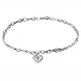 White Gold Diamond Heart Charm Bracelet (1/6 ctw, I1-HI)