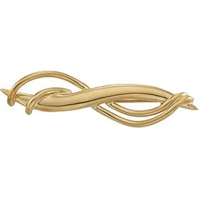 09.00X34.00 Mm 14K Yellow Gold Brooch by