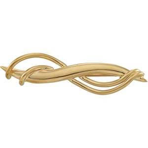 09.00X34.00 Mm 14K Yellow Gold Brooch by