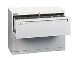 Deluxe Fixed Front Lateral File Cabinet 36W X 52H - Black