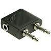 Airplane headphone socket adaptor