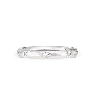 Platinum 3mm Comfort Fit 1/6 Ct Diamond Wedding Band