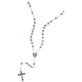 Lavender Jade and Sterling Silver Rosary
