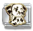 Clearly Charming Dalmatian Dog Breed Canine Collection Italian Charm 18k Gold by Casa D'Oro