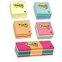 Post-it� Notes, Original Cube, 2 Inches x 2 Inches, Assorted Neon and Ultra Colors, One Pad per Pack