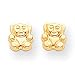 Sardelli - 14kt Polished Teddy Bear Screwback Earrings