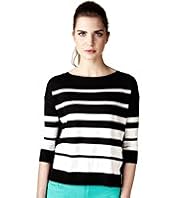 Limited Collection Monochrome Striped Knitted Top
