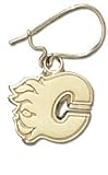 Calgary Flames 14K Gold Dangle Earrings