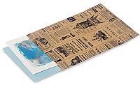 50 Vintage Printed Paper Kraft Bags 6x8"