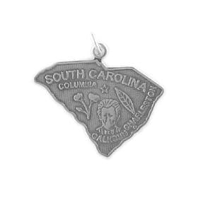 Sterling Silver South Carolina Charm