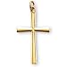 24K Gold over Sterling Silver Cross and 24-inch Chain