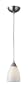 Elk 416-1WS 1-Light Pendant In Satin Nickel And White Swirl Glass