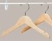 Set of 6 Kids Shirt and Coat Hangers (Natural) (7.5H x 11.5W x .5D)