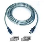Belkin IEEE 1394 FireWire Compatible Cable (6-pin/4-pin) - 1.8M (6 feet) (CF1100AED06)
