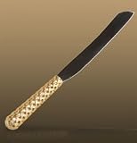 LObjet Gold Hollow Braid Bread Knife