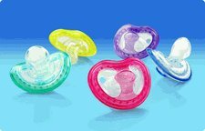 Nuby Natural Touch Softflex Pacifiers BPA FREE Orthodontic 0+ months - blue/red