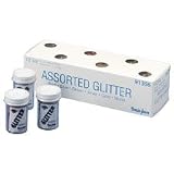 Pacon 91356 Spectra glitter 6-color assortment, 3/4 oz. shaker-top jars, 12 per pack