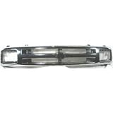 Chrome Grille Grill 94-97 Chevy S10 S-10 S/10 Blazer Sealed Beam Type Headlights 94 95 96 97 1994 1995 1996 1997 Pickup Truck Pickups Trucks Chromed Grill