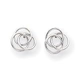 14k White Gold Love Knot Earrings SE730