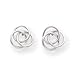 Earrings 14k White Gold Love Knot