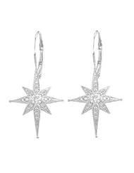 14K White Gold 0.31cttw Round Shaped White Brilliant Diamond Earrings
