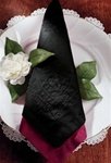617-D13 Black Irish Linen Dinner Napkins 17x17