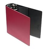 D-Ring Binder with Label Holder, 3 Capacity, 11x8-1/2, Burgundy SAM17684