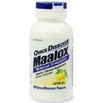 Search : Maalox Antacid, Regular Strength, Lemon Chewable, 85 Tablets