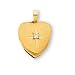 14K Yellow Gold Children's Heart Locket and 15 Chain