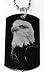 AMERICAN BALD EAGLE- Dog tag Necklace-FREE-CHAIN-ENGRAVED
