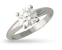 1/10 ct.tw Round Diamond Solitaire Ring in 14k White Gold