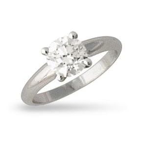 1/5 ct.tw Round Diamond Solitaire Ring in 14k White Gold