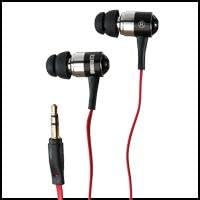 Fitness Technologies UWater T3 Waterproof Dynamic Earphones, Black/Red