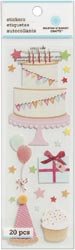 Martha Stewart Dimensional Stickers-Cake & Cupcake Birthday; 3 Items/Order