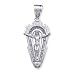 Sterling Silver CZ (Cubic Zirconia) Crucifix Pendant with 20 Inch Sterling Silver Chain