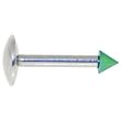 16 Gauge Green Titanium Plated Spike Monroe Labret