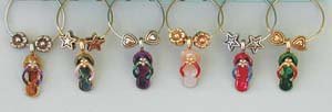That Wine is Mine Beach Party set of six wine charms
